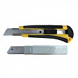Нож технический усиленный обрезиненый корпус 18мм + 3 запасных лезвия БИБЕР 50113 (24/144)